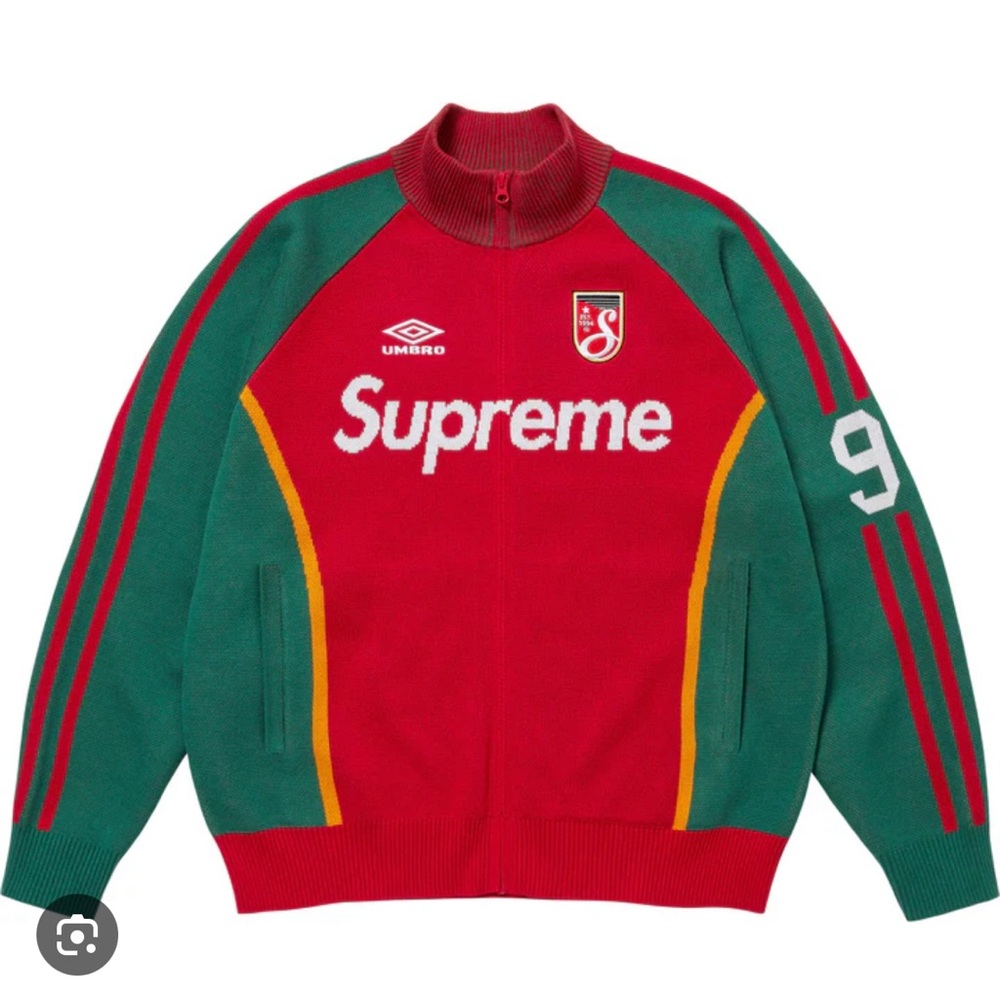 Supreme x Umbro Red and Green Zip Up Sweater SOLD